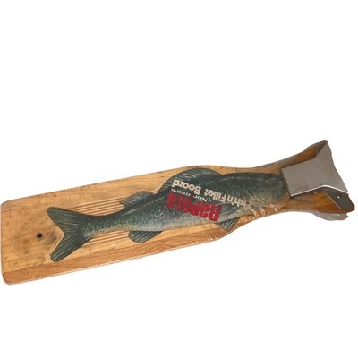 VTG Rapala Normark Wooden Fish Scaler Cleaning Skinner Filet Board Clamp 23'' NEW