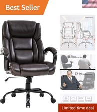 Adjustable Height Big  Tall Office Chair - 500lbs Capacity for Ultimate Comfort