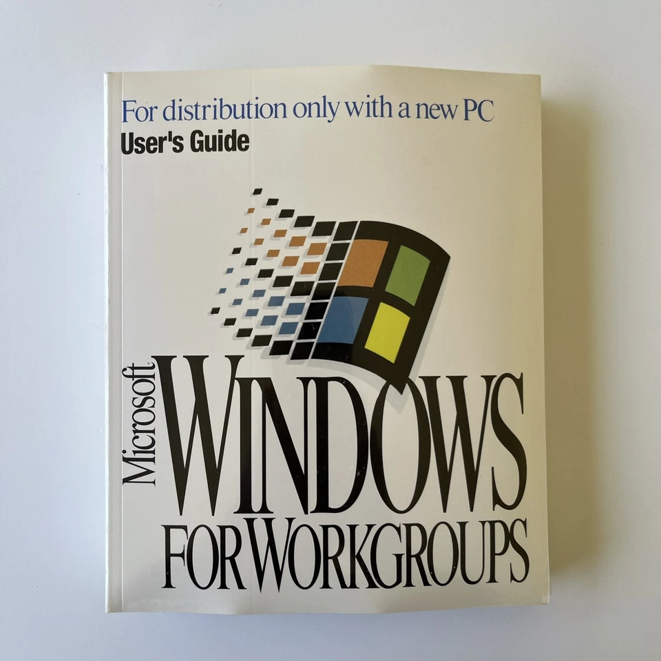 Vintage Rare Microsoft Windows 3.11 Workgroups PC User's Guide COA w/ disks 3.5 - Image 3 of 4