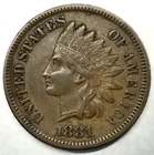 1881 Indian Head Cent VF+ CHOICE VERY FINE Brown Full Liberty - 4044