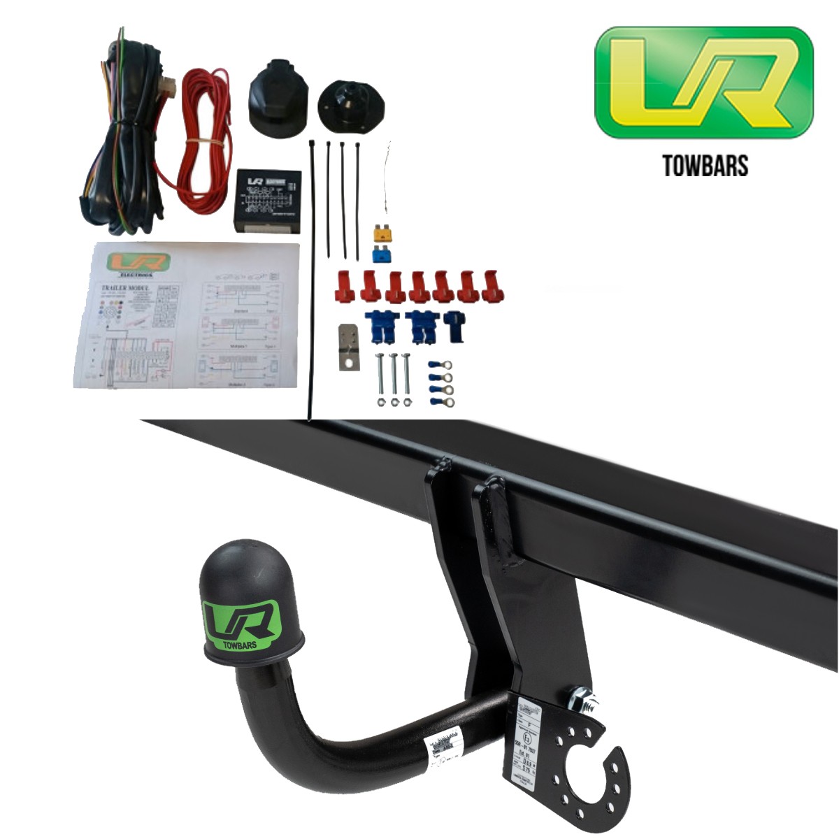 Fixed Swan Neck Towbar+ 7Pin Universal C2 Wiring Fits Kia STONIC 09/17-
