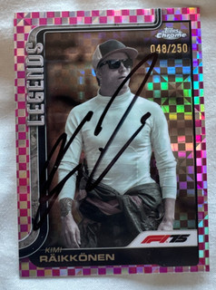 Kimi Raikkonen Hand Signed Topps Legends 'Iceman' Card COA & PSA QO CARD