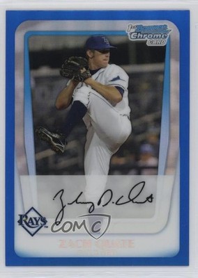 2011 Bowman Chrome Prospects Blue Refractor /150 Zach Quate #BCP143 z7j