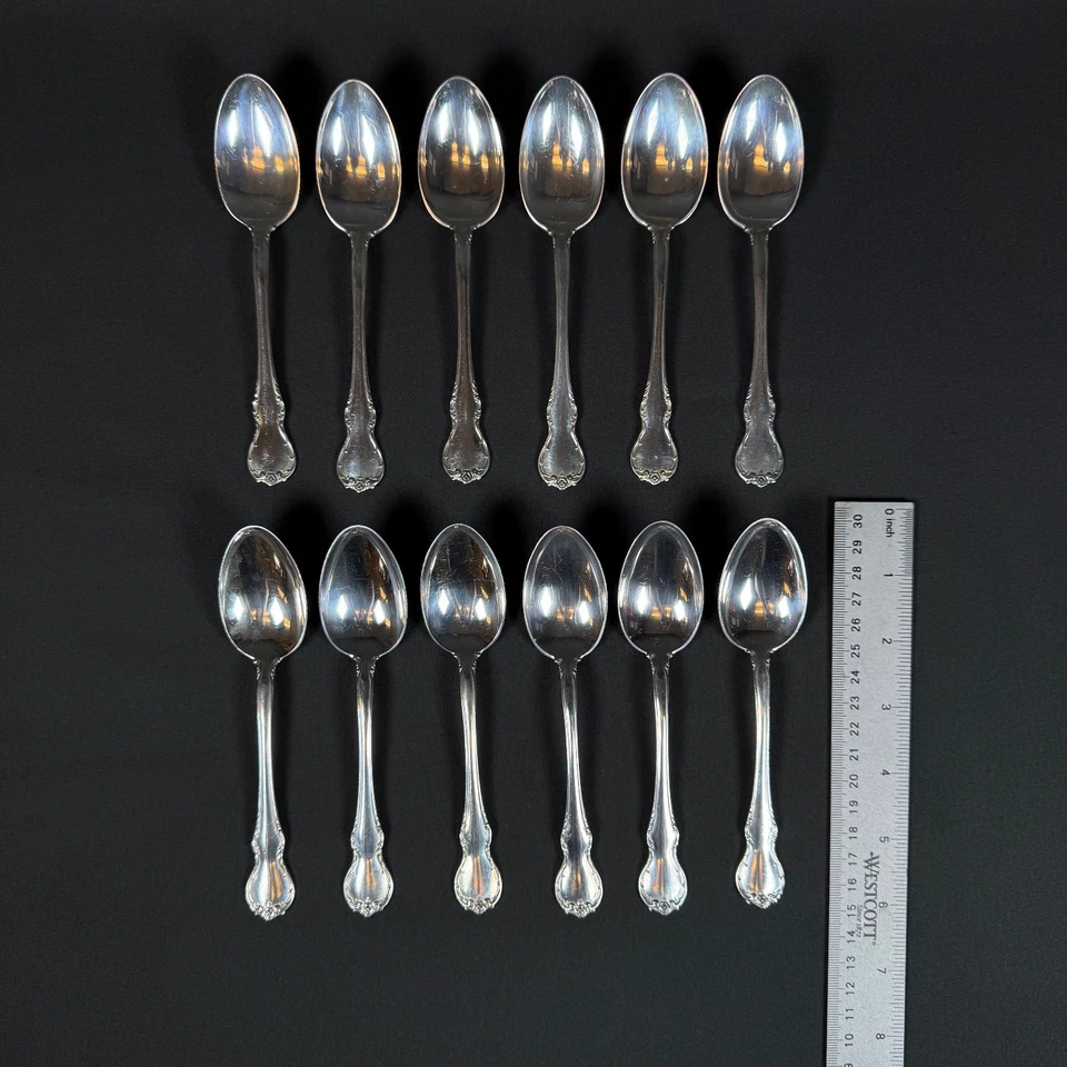 75pc TOWLE French Provincial Sterling Silver Flatware Set 12 Settings w Chest - Image 2 of 4