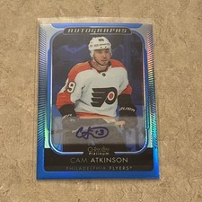 2021-22 O-Pee-Chee Platinum Cam Atkinson Blue Rainbow Autos #BA-CA Flyers