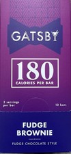Gatsby 180 Fudge Brownie Chocolate 12 Bars Lo...