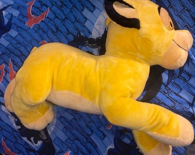 RARE Disney The Lion King Sleeping Simba Large Plush 30'' Nose to Tail