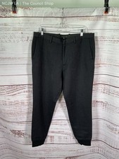 Theory Men's 100 Wool Black  Dark Grey Dress Pants Size 34