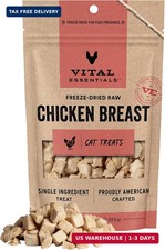 Vital Essentials Freeze Dried Cat Treats, Chicken Breast, 2.1 oz Bag