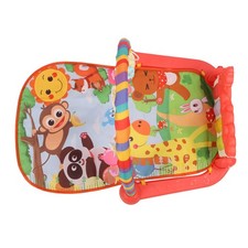 Infant Music Play Gym Piano Fitness Mat Forest Theme Red