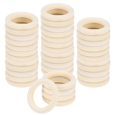 50 45mm Rohholzringe zum Selbermachen, 50er Set für kreative Projekte
