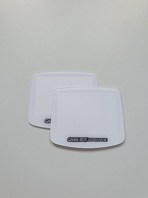 Gameboy Advance GBA Display Scheibe aus Kunststoff Neu | Weiß White | 2 Stück