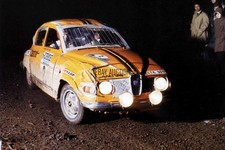 Saab 96  Blomqvist  Sylvan  RAC Rally 1974 Rally press photo