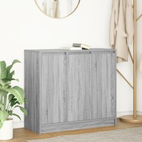 Sideboard Grau Sonoma Eiche 85X34X76 Cm Holzwerkstoff