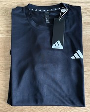 New Adidas Men's Train Essentials Base Tee - Black IC7428 - Size M - AEROREADY