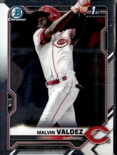 2021 Bowman Chrome #BCP-184 Malvin Valdez Prospects Purple Refractor #/250