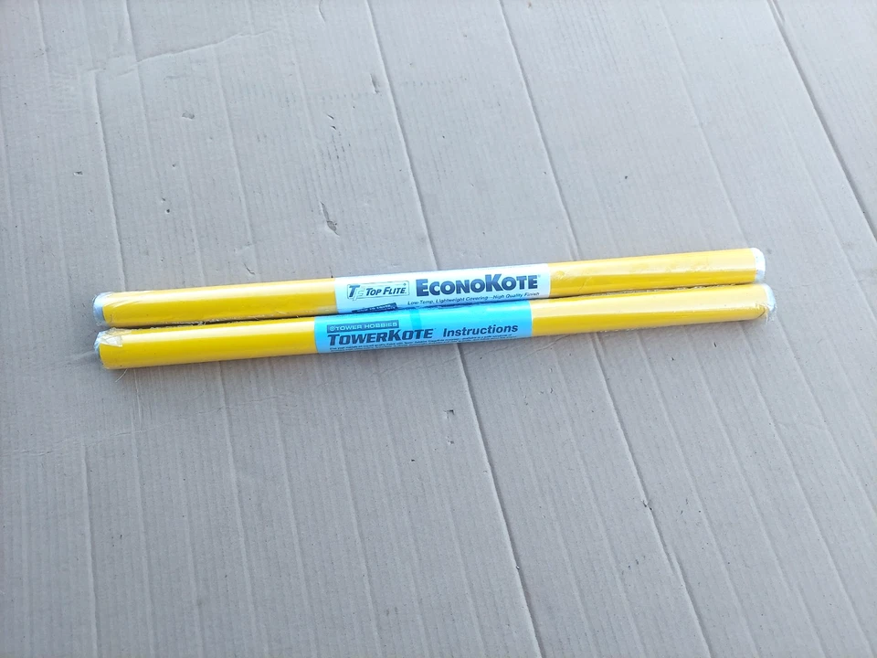 New 2 Rolls EconoKote TowerKote Cub Yellow RC Model Airplane Film Covering NOS - Image 4 of 4
