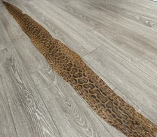 Tan Glossy Genuine Anaconda Leather real hide snake skin python boa rattle 327