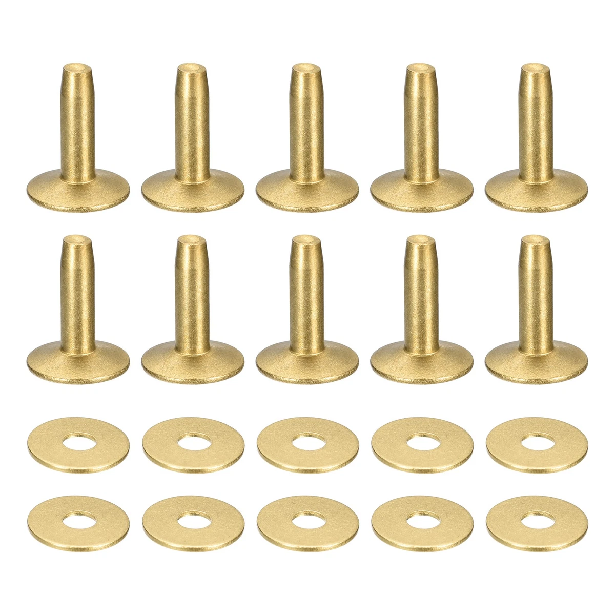 32 Piedini Per Borse In Ottone - Rivetti A Testa Piatta, 10 Mm, 4 Colori (Bronzo, Oro, Argento, Nero)