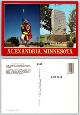 Continental Alexandria Minnesota Viking Monument Postcard