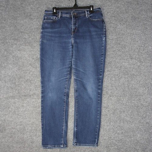 Levis 512 Perfectly Slimming Skinny Leg Jeans Womens 12 Blue Stretch Denim - Picture 1 of 9