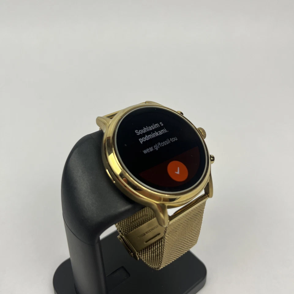 Fossil Gen 5 Carlyle (DW10F1)- GPS Gold 44mm SS Band - *WORKING* - Image 3 of 4