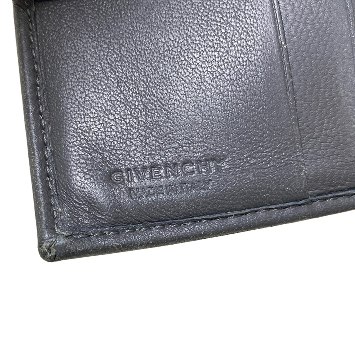 GIVENCHY - Dark Gray Leather Double-hook Wallet - image 5