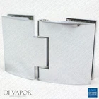 Di Vapor (R) Glass to glass Clam Shell Hinge for Heavy glass Shower Door
