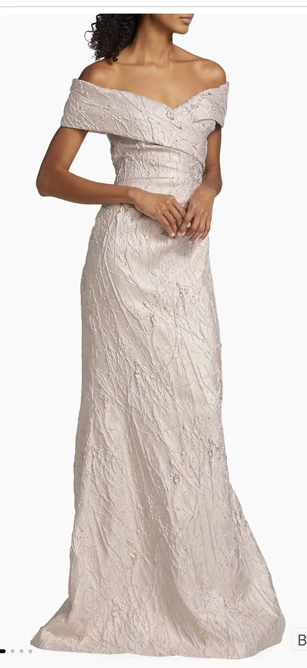 Impresionante Vestido MADRE DE LA NOVIA Riki Freeman Teri Jon Talla 10 Rosa Rubor  Foto 3 de 4