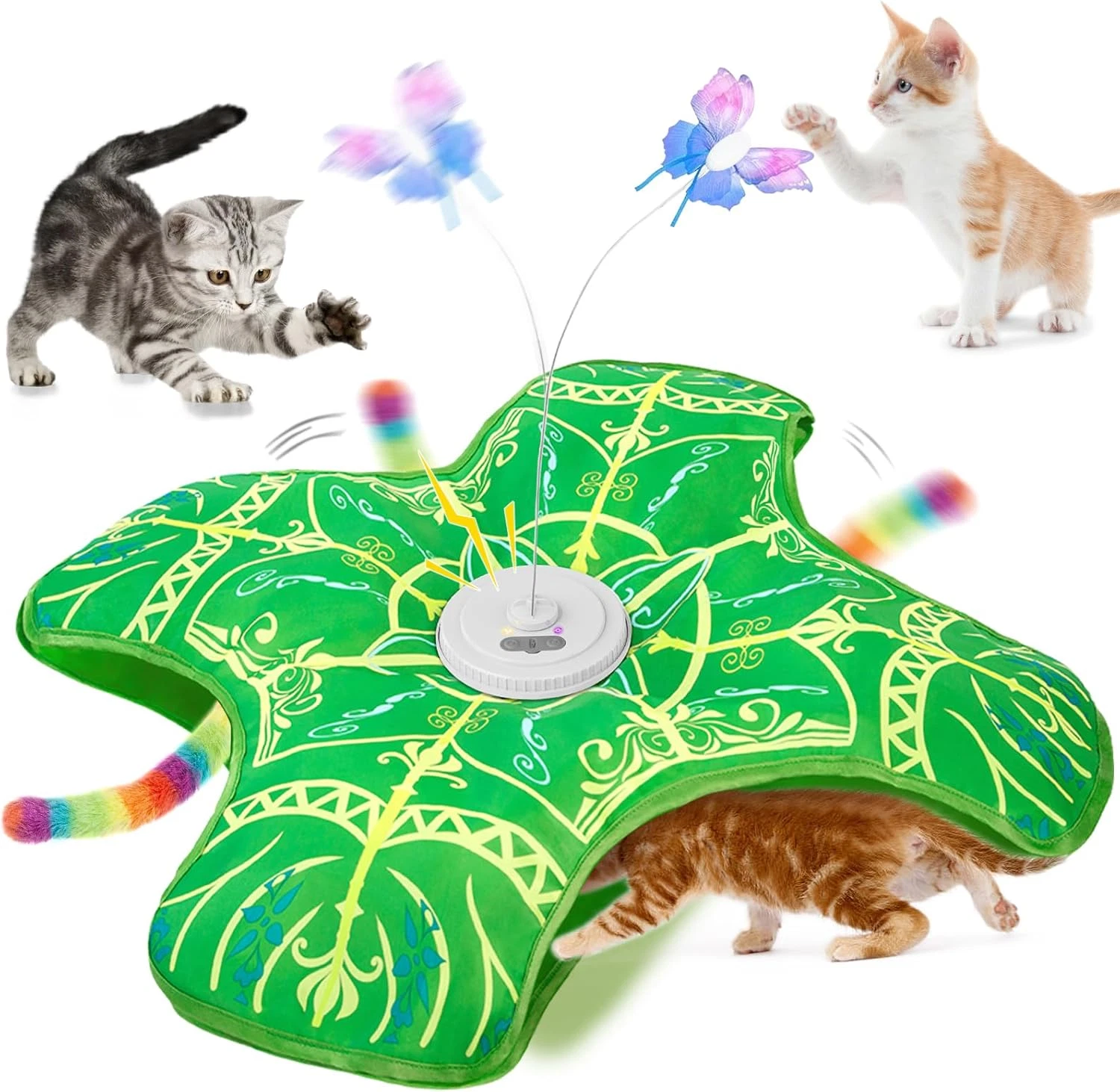 Interactive Cat Toys for Indoor Cats,[Newly Upgraded] Rechargeable Touch Activat