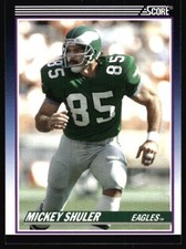 1990 Score Rookie &amp; Traded Mickey Shuler #10T Philadelphia Eagles