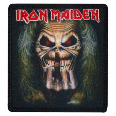 C&D Visionary Iron Maiden Kerze Licht Mitte Finger Bestickt Patch P-5327
