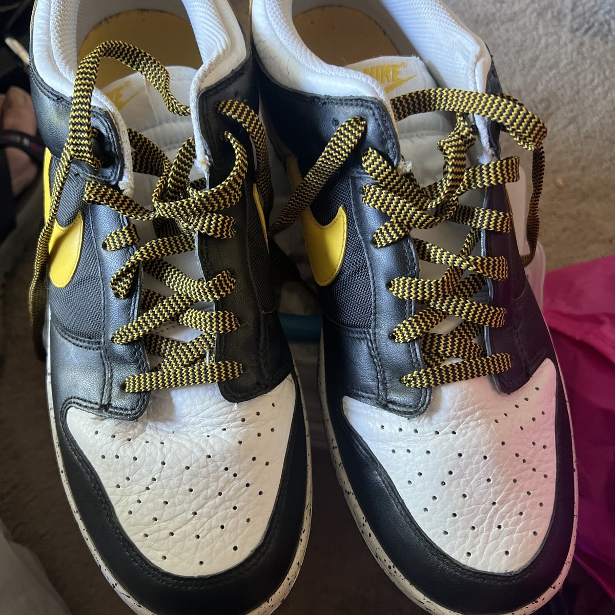 Nike Dunk Low Retro Varsity Maize Blk White M Size 12 Sneakers