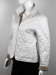 BURBERRY WOMEN'S WHITE QUILTED JACKET W 