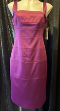 Sangria Women’s Purple Satin Body Con Formal Evening Dress Size 12