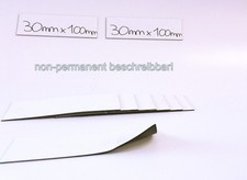 100 Magnet-Schilder 30mm x 100mm weiß non-permanent beschreibbar Qualität ''Anis
