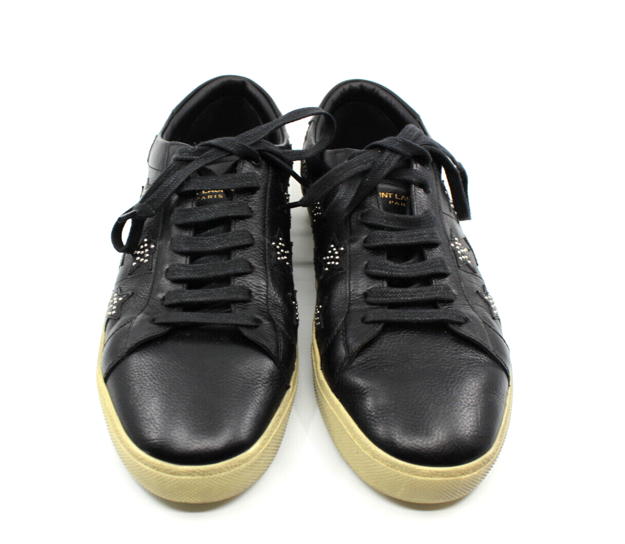 Scarpe classiche B30 originali Saint Laurent in pelle nera borchie Star Court 43 5 $850