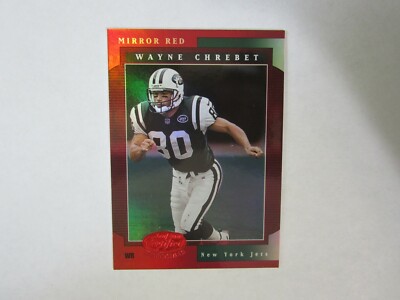 2001 Leaf Certified Mirror Red # 100 Wayne Chrebet Card (B5) Jets # 58 of # 75