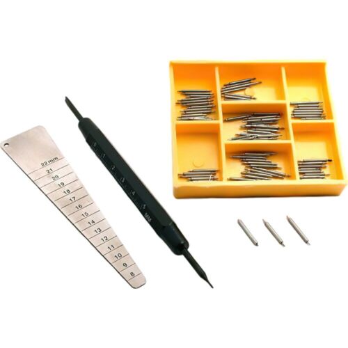 100 Spring Bars Watch Band Link Pin Remover Gauge Watchmaker Tools - Picture 1 of 7