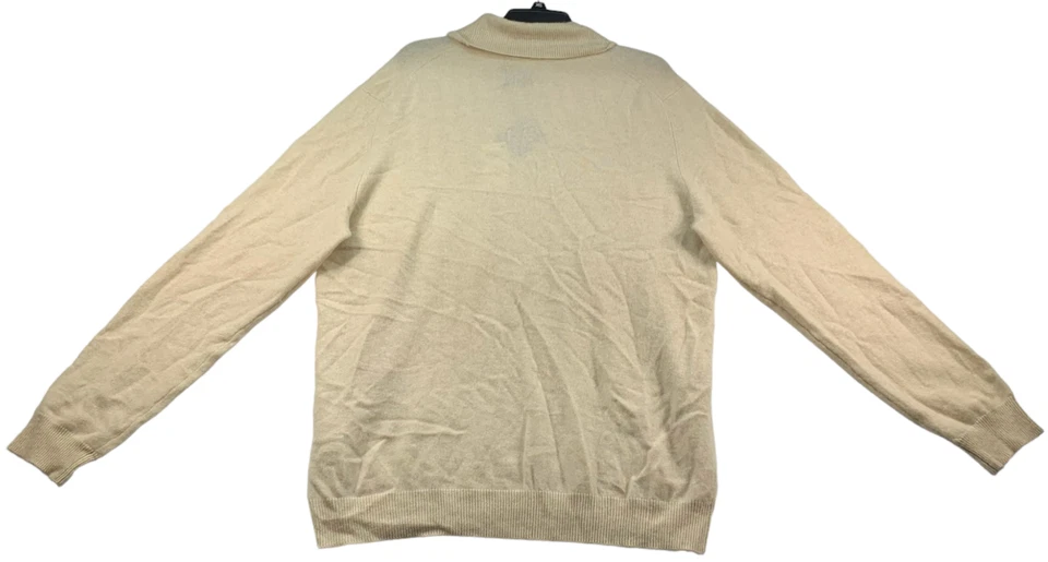Suéter de Cachemira Club Room Para Hombres Talla XL Beige Pullover Informal Cuello Simulado Cálido Nuevo Foto 2 de 4