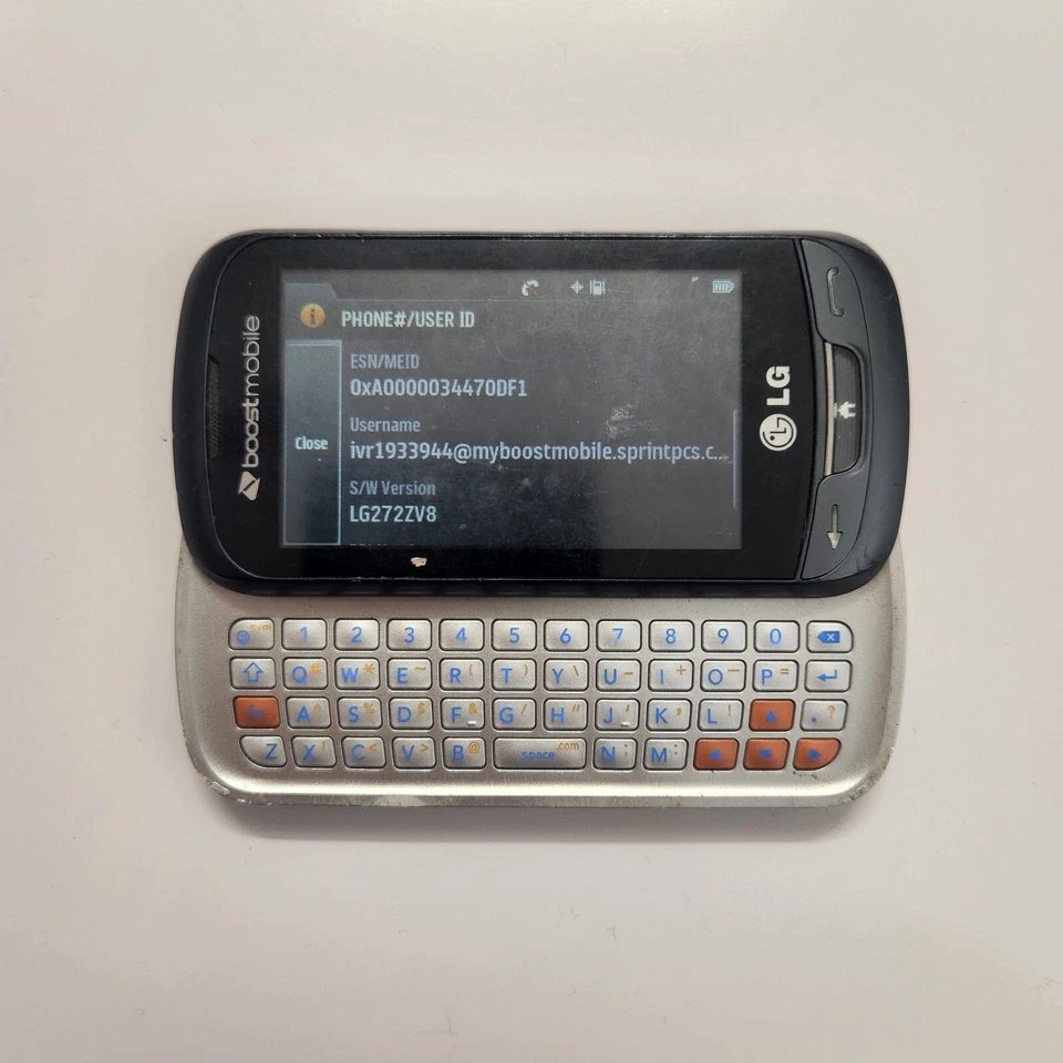 LG Rumor Reflex LN272 Slider Phone (Boost Mobile) - Grey - AS IS #531 - Image 3 of 4