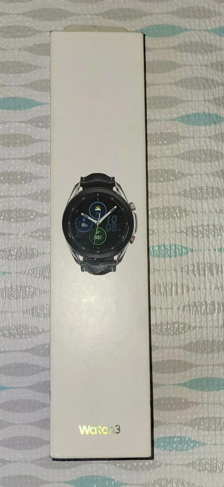 Samsung Galaxy Watch3 4g LTE unlocked Stainless Steel Case with Leather Strap - Image 3 of 4