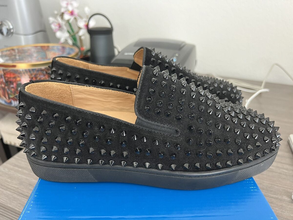 Christian Louboutin Dandelion Spikes Suede Loafer Men's Size Christian Louboutin Dandelion Spikes Suede Loafer Men's Size