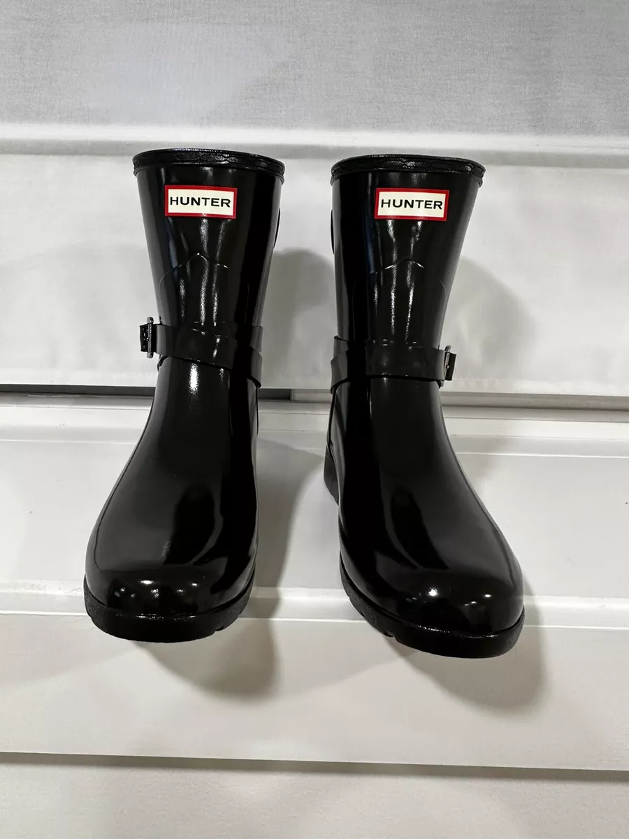 Hunter gloss cheap ankle boots