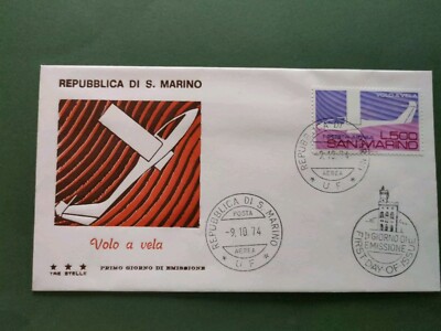 SEGELFLUG - FDC REPUBLIK SAN MARINO UMSCHLAG ERSTER TAG FIRST DAY OF ISSUE