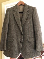 Harris Tweed wool sports coat blazer jacket, size 38