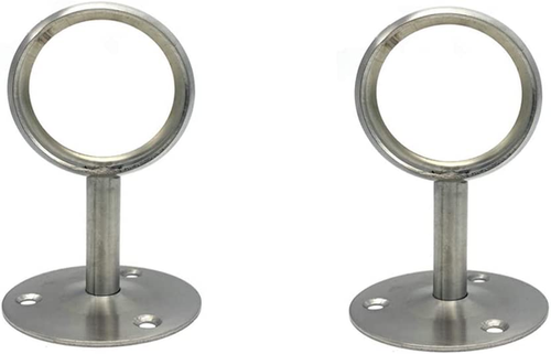Stainless Steel Heavy Duty Closet Rod,Curtain Rod End Supports Socket, Flange Ro - Picture 6 of 12