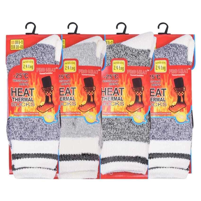 12 Pairs Thermal Socks 2.4 Tog Mens Winter Warm White Ski Walking Boot 6-11
Opens in a new window or