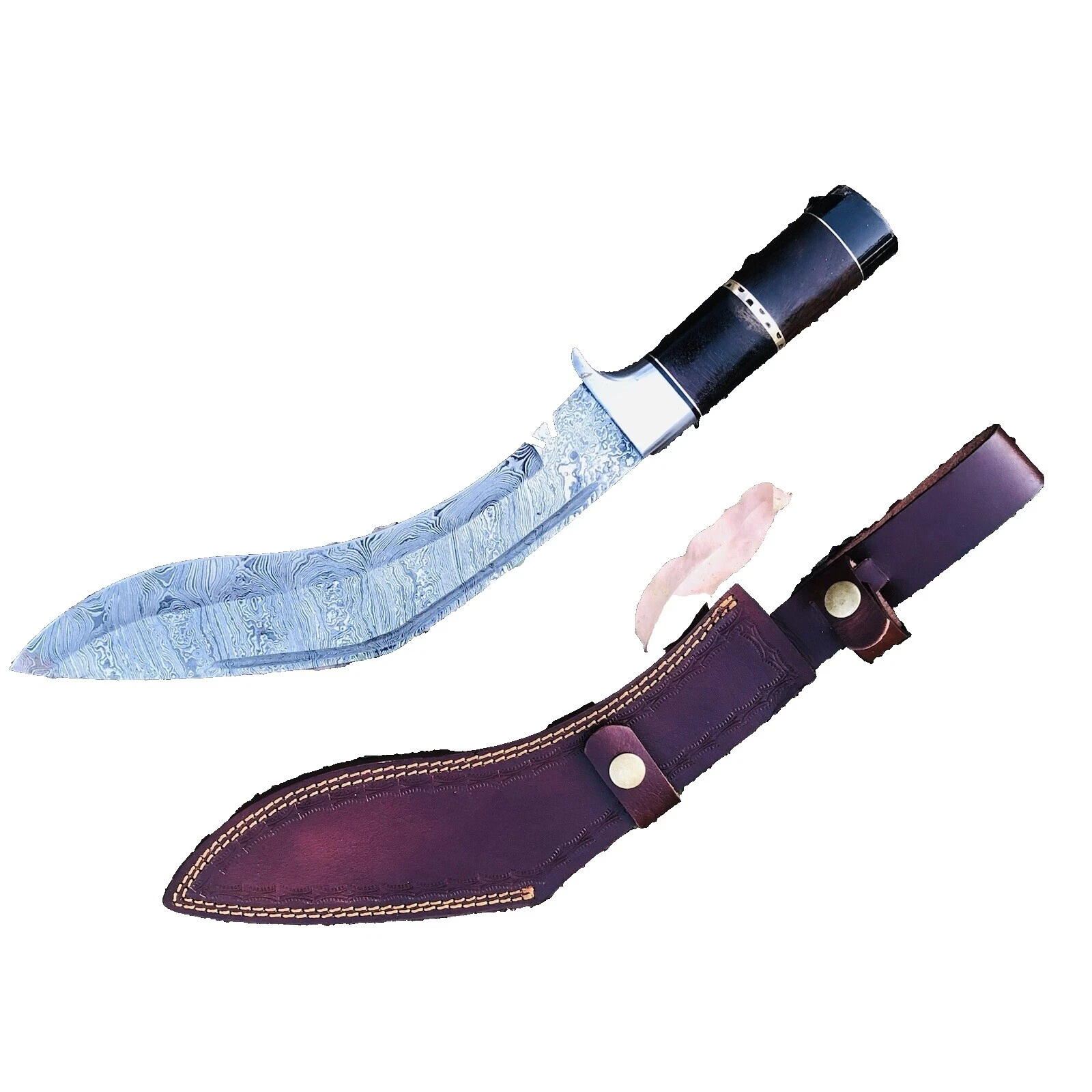 Leather Handle Hidden Combat Collectible Fixed Blade Knives