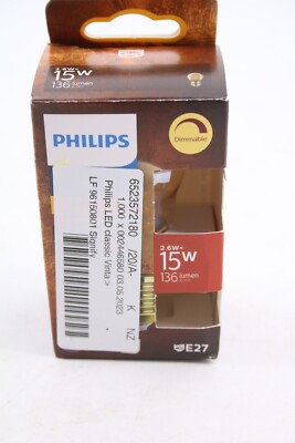 Philips Vintage Filament LED-Lampe Gold 2,6-15W E27 818 klar